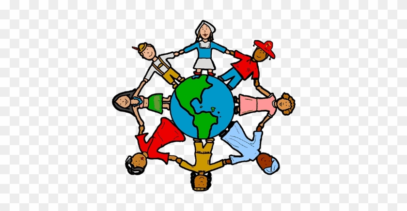 Children Holding Hands Around The World - Friends Holding Hands Clipart #842375