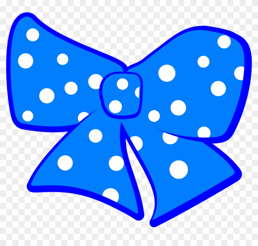 Archery Clipart Gambar - Blue Polka Dot Bow Clipart #842536