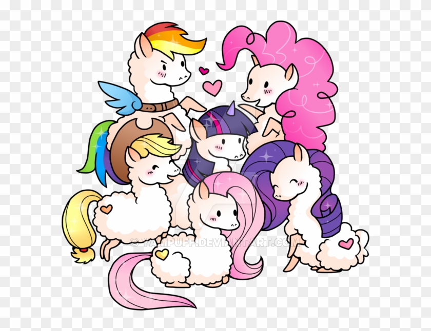 Yampuff My Little Llamas My Little Ponies Mlpfim Mlp - Imagenes De Llamas Kawaiis #842574