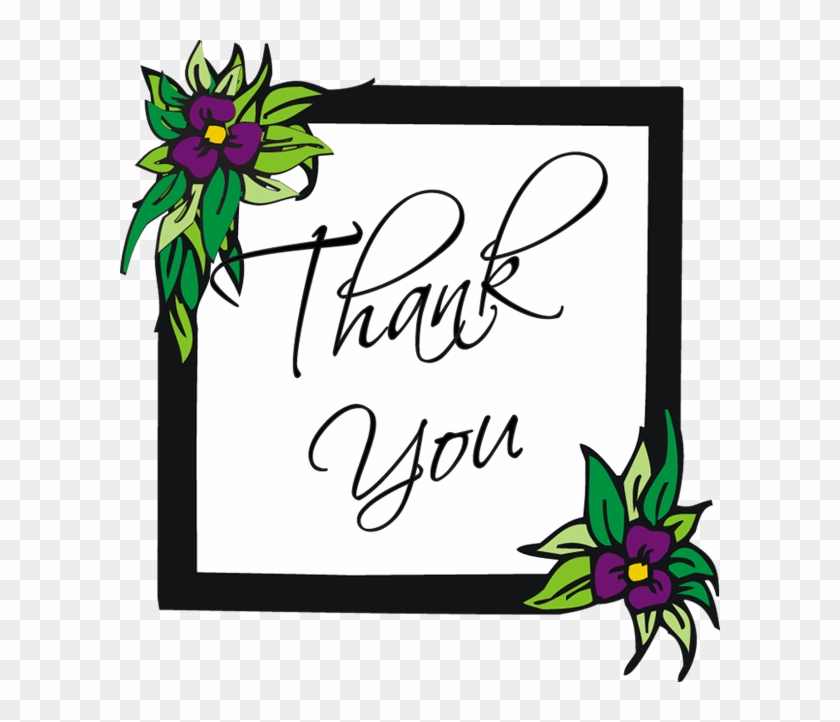 Thank You Clip Art Free - Free Clipart Flower Thank You #842733