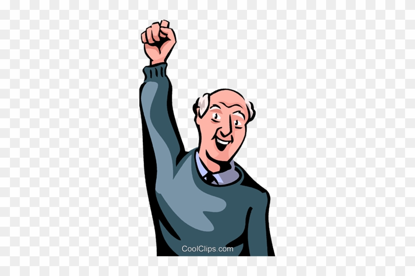 Senior Citizens Royalty Free Vector Clip Art Illustration - Cartoon Hand #842765