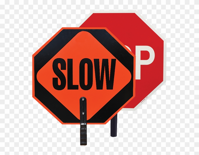 Stop/slow Signs With Handle - Safetruck Ss100 18" Stop/slow Paddle #843164