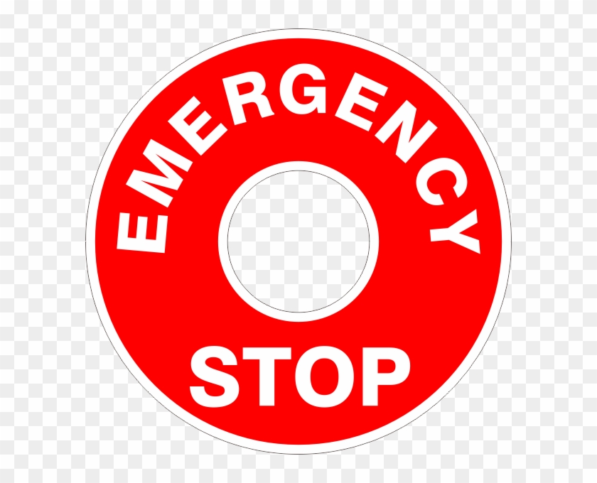 Emergency Stop Button Surround Sticker - Emergency Stop Button Sign #843177
