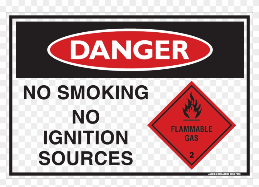 No Ignition Sources Danger Sticker With Picto - Graphic Warning Signs - Propane No Smoking Or Open #843186
