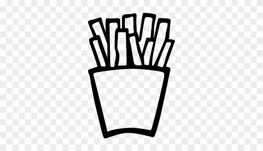 Fried Potatoes Hand Drawn Food Vector - French Fries #843270