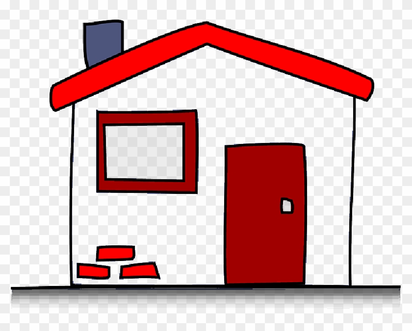 Building, House, Home, Cartoon, Window, Door, Chimney - House Clipart Free #843383