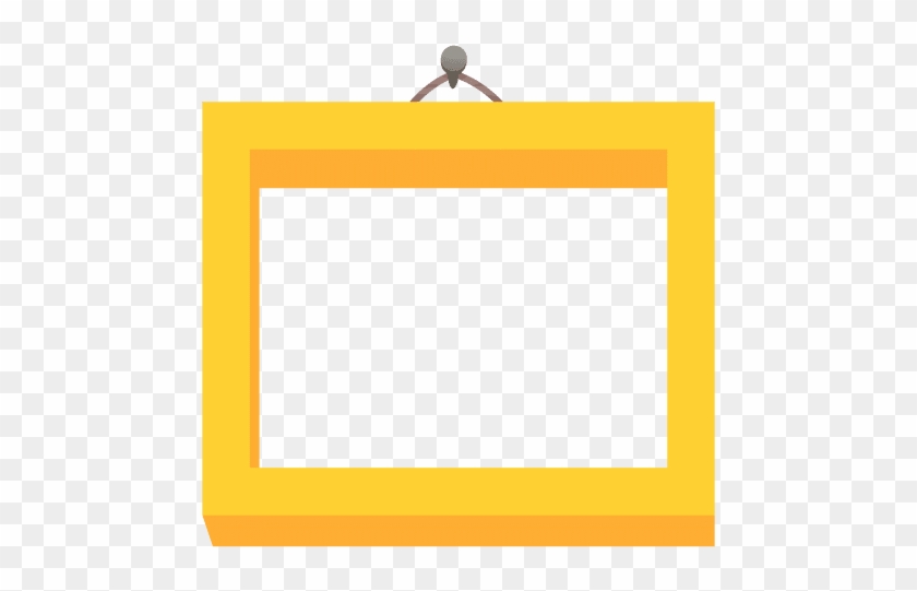 Yellow Photo Frame Transparent Png - Moldura Png #843428