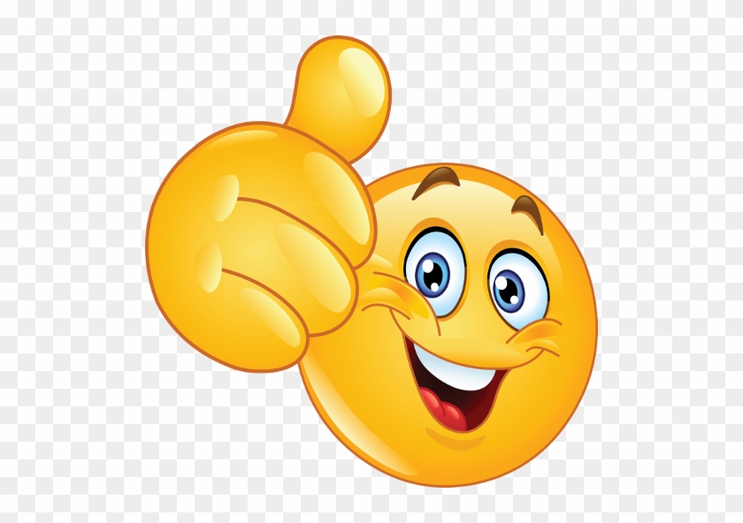 Amazed Face Clipart - Smiley Face Thumbs Up #843441