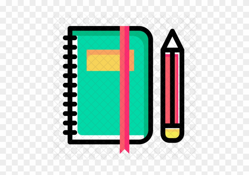 Pencil Clipart Folder - Pencil And Book Icon #843472