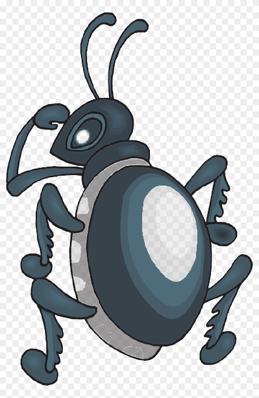 Cartoon, Over, Looking, Insect, Beetle, Shoulder, Shine - Logo Kumbang #843479