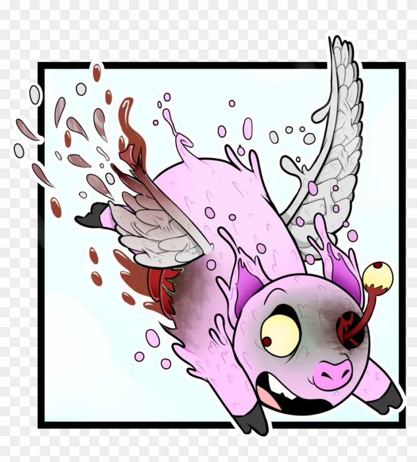 Melting Zombie Pig That Can't Fly By Genofan20 - Cartoon #843532