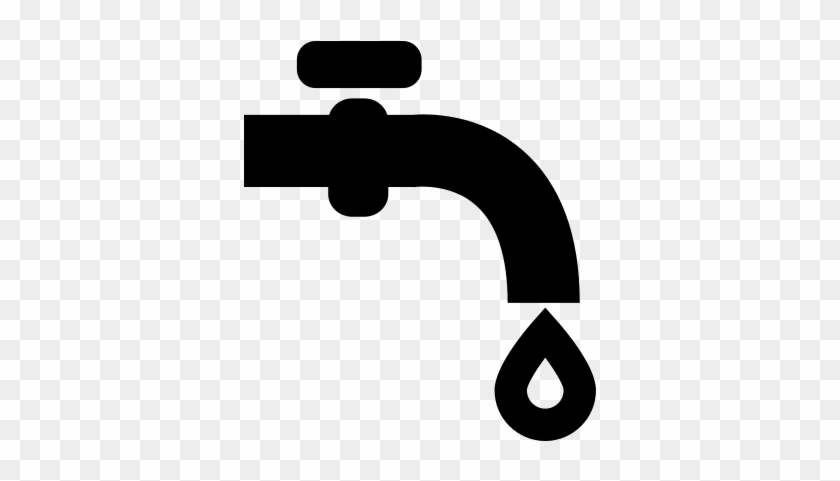 Water Tap With No Water Just One Drop Falling Vector - Logo Rubinetto #843873
