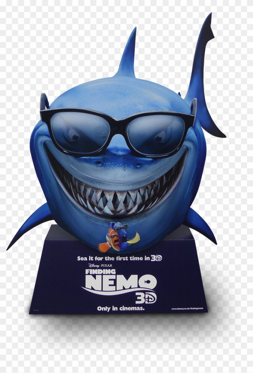 3/4 Front View The Body Of The Great White Shark Is - Finding Nemo Bruce 13" X 19" Wood Wall Décor #844071