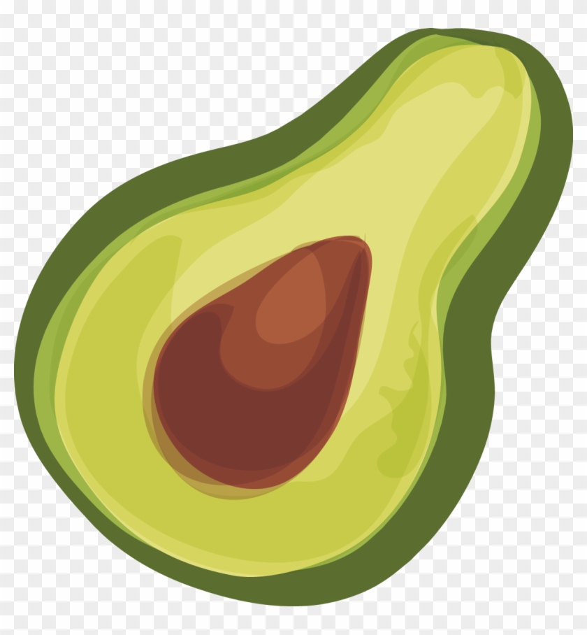 Avocado Euclidean Vector Flat Design - Avocado Vector #844376