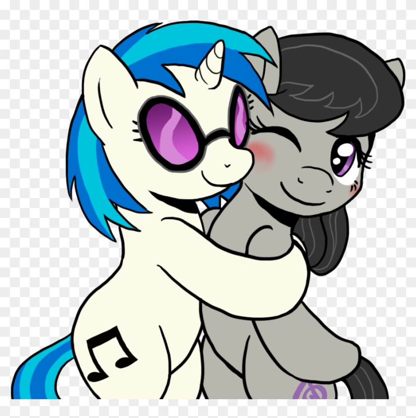 Uploaded - Vinyl Scratch And Octavia Hug #844451