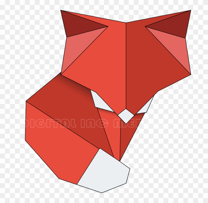 Origami Fox Flat Design Vector Image Hello Pretty Buy - Origami Fox Vector #844577