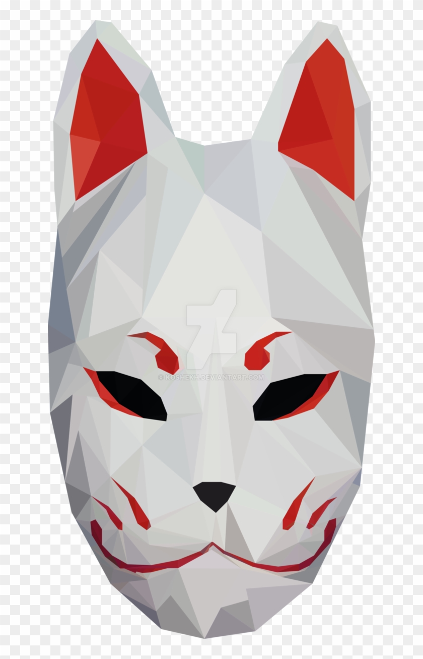 Kitsune Mask 2 By Chompboy - Kitsune Mask Png #844597