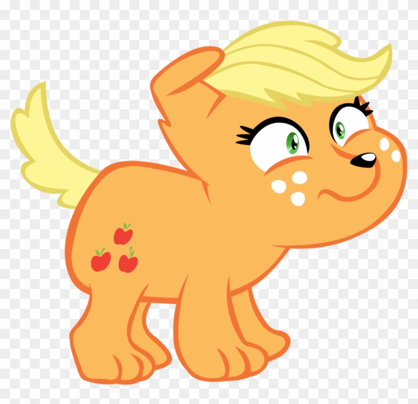 Megarainbowdash2000 Aj Puppy Transformation Phase - Cartoon #844627