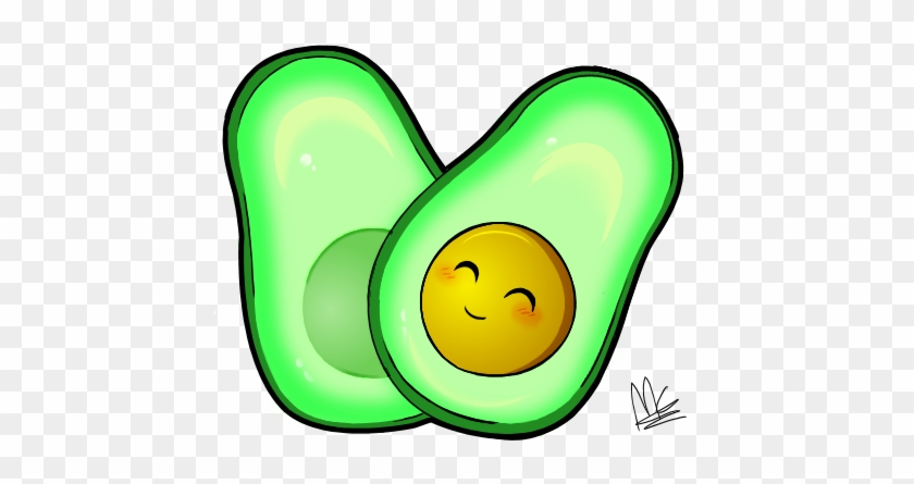 Happy Avocado By Flower In Torn Jeans - Smiley #844782