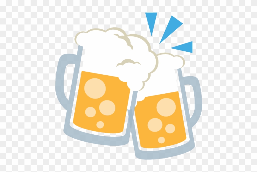 Clinking Beer Mugs Emoji Vector Icon - Beer Cheer Lets Day Drink Mode On T Shirt For Lover #844837