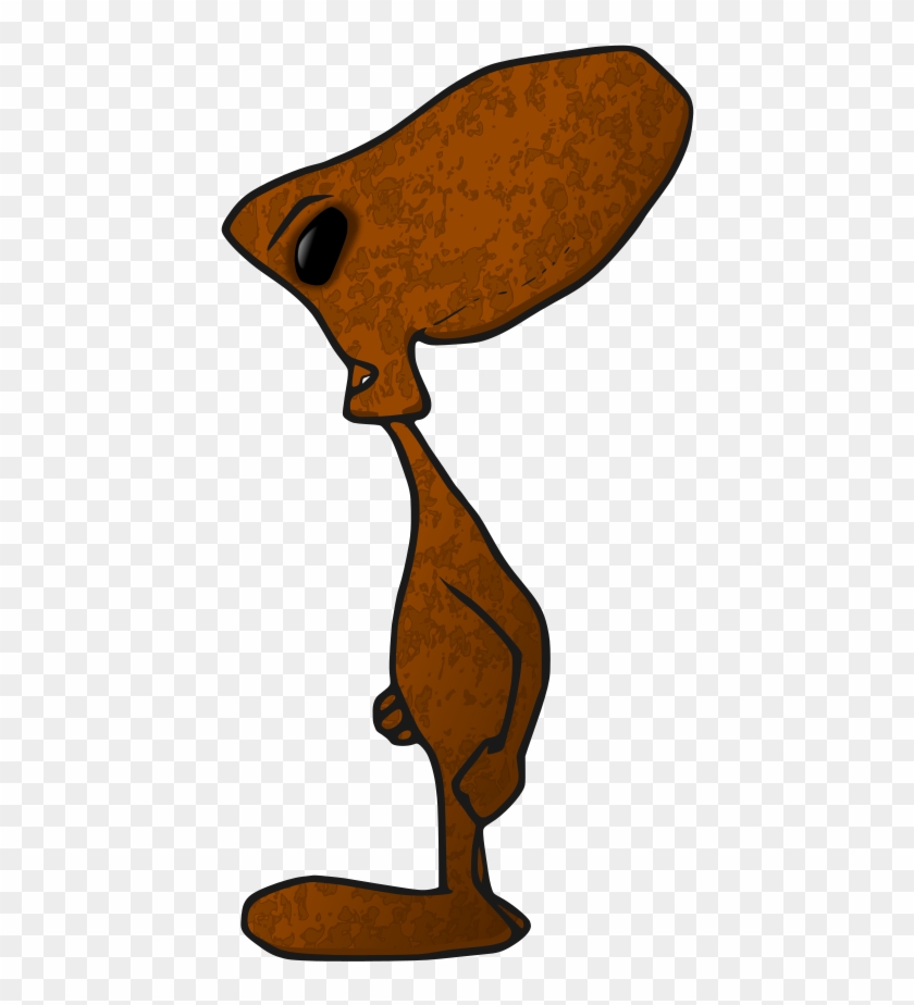 Brown Alien Alien Vector - Brown Alien Clip Art #844851