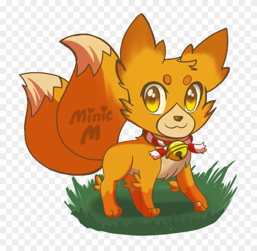Aki The Two Tailed Fox By Miniemushroom - Cartoon #844863
