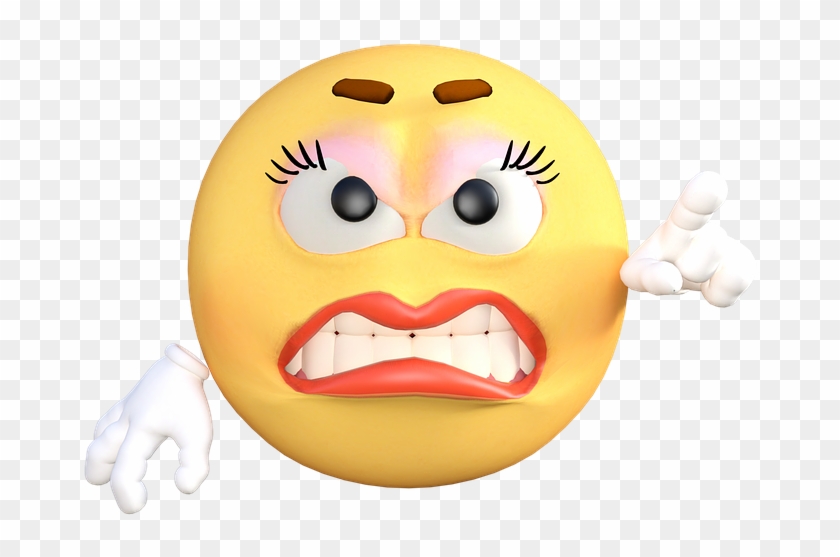 Emoticon Emoji Angry Cartoon Emotion Yello - Angry Status With Boyfriend #844886