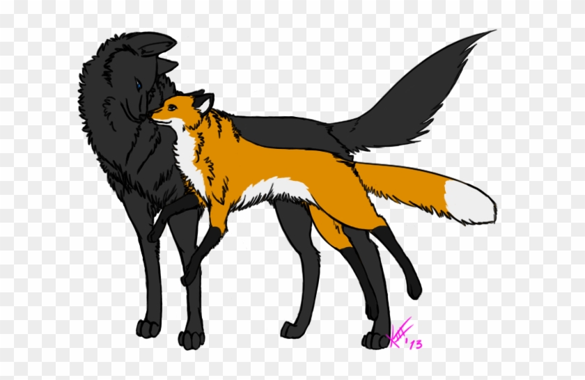 Wolf And Fox By Xxtherev - Wolf And Fox By Xxtherev #844943