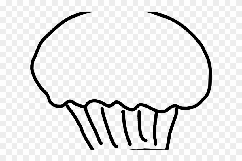 Drawn Cupcake Clip Art Line - Sweet Clipart Black And White No Background #845029