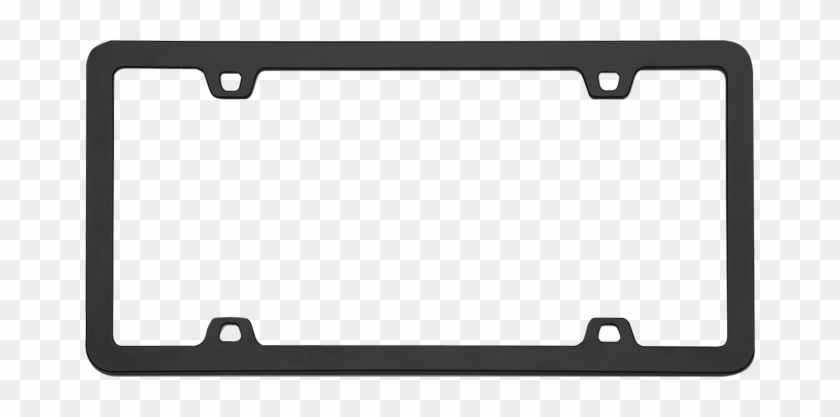 Blank Black Powder Coated License Plate Frame - Blank License Plate Frames #845223