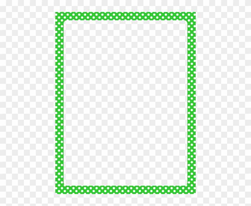 Lime Border Frame Png Hd - Green Polka Dot Border #845445
