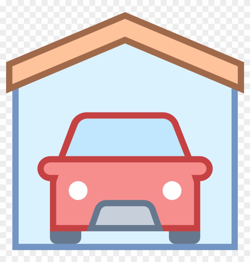 Inside Clipart Garage - Garage Door Open Icon #846016