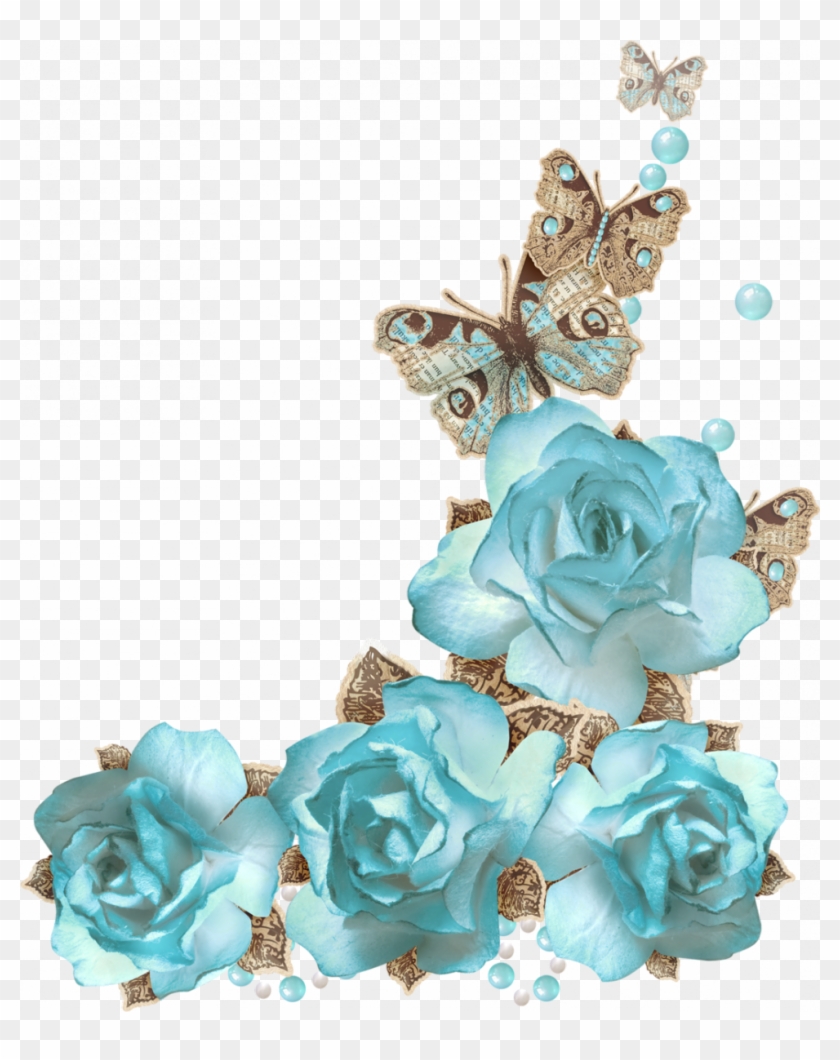 Image Du Blog Mamietitine - Transparent Clipart Turquoise Flower Png #846175
