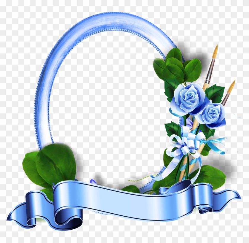 Blue Roses Frames - Ленты Клипарт #846221