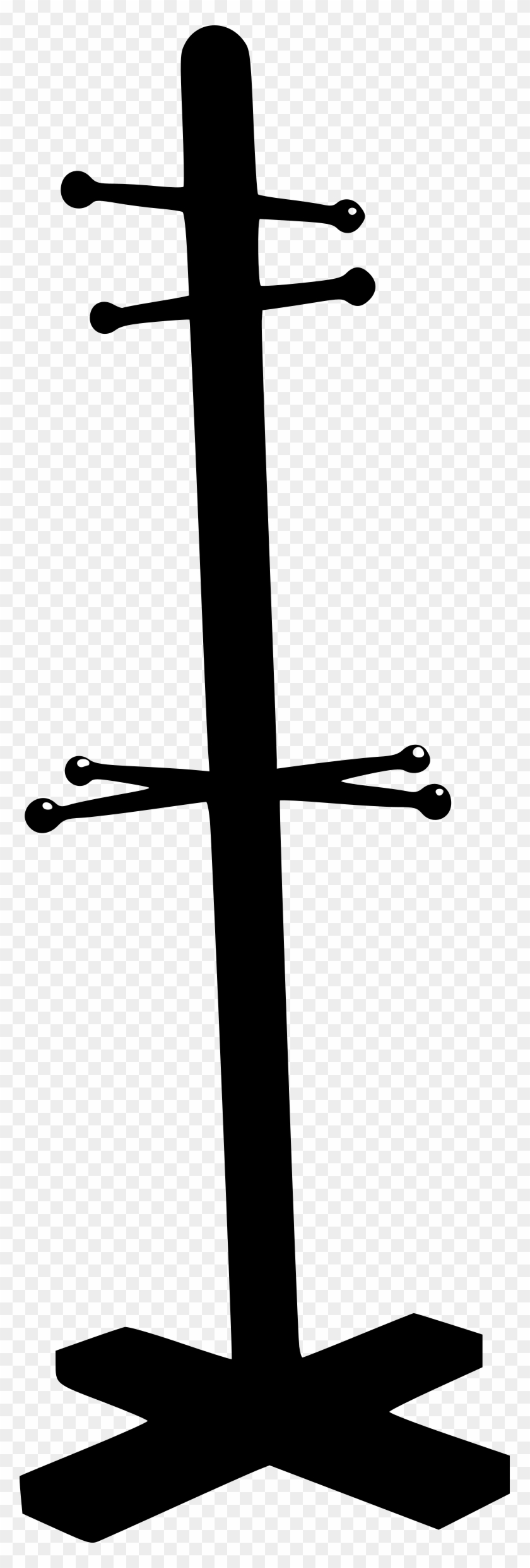 How To Set Use Coat Stand Svg Vector - Rack Clipart Black And White #846322