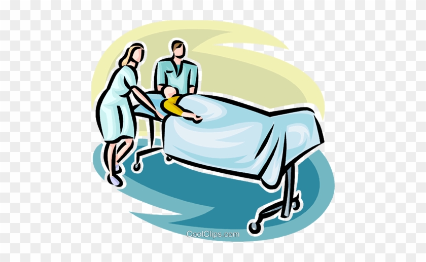 Person On A Gurney With Hospital Staff Royalty Free - Hospital Clipart #846327