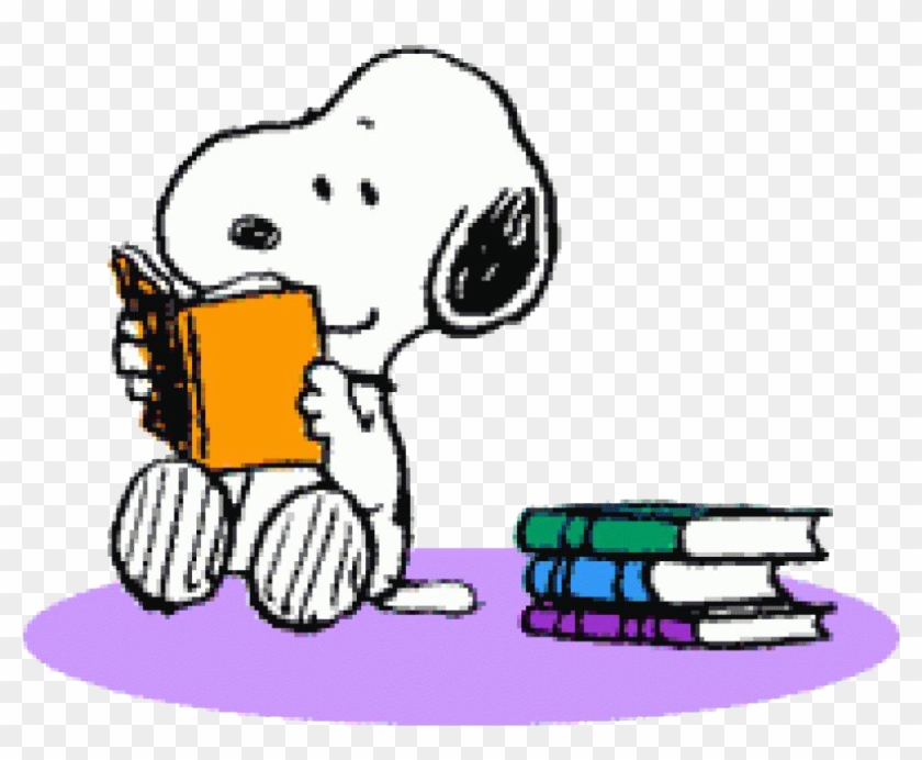 Snoopy Clip Art Free - Snoopy Reading #846371