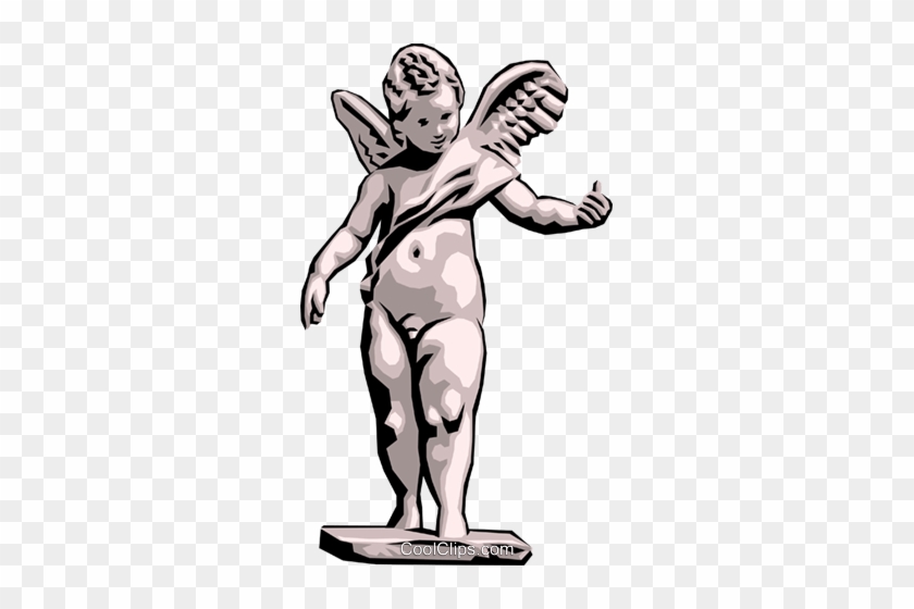 Angel Statue Royalty Free Vector Clip Art Illustration - Angel Statue Clipart #846567