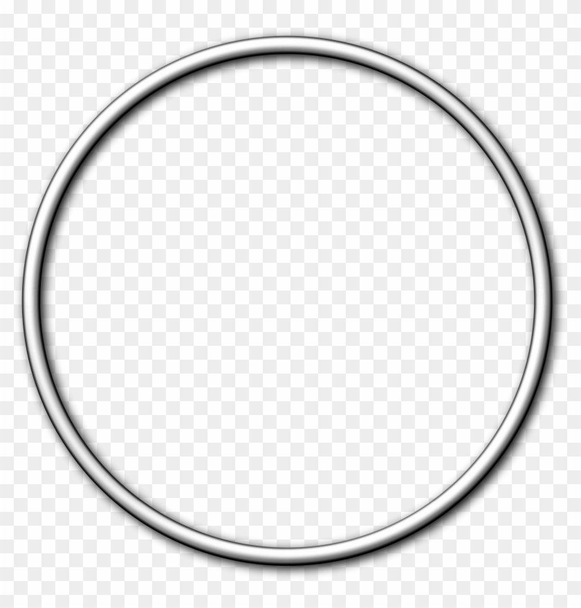 Big Image - Silver Circle Frame Png #846711