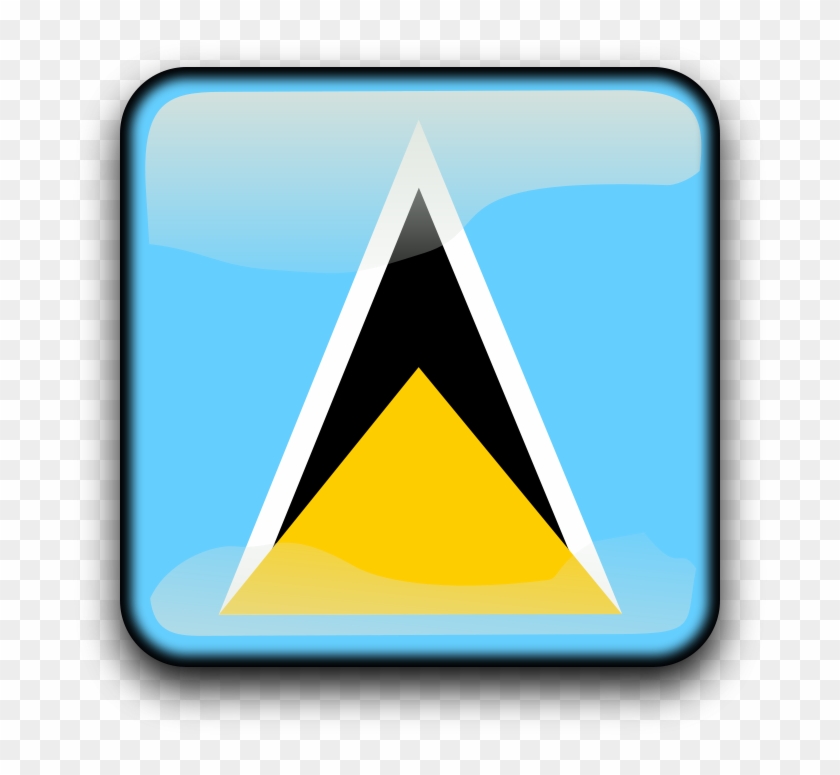 Lc Flag Icon Clip Art - St Lucia Flag #846775
