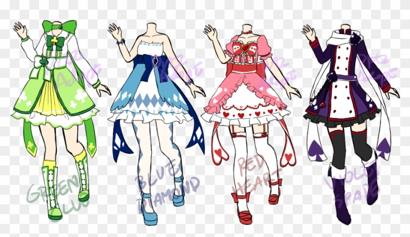 Card Symbol Outfits [closed] By Drtzadopt - Ropa Para Dibujar Anime #846779