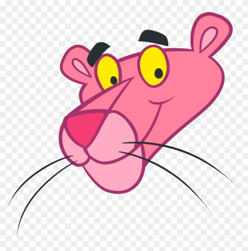 The Pink Panther Black Panther Cartoon - Pink Panther Head Png #846814