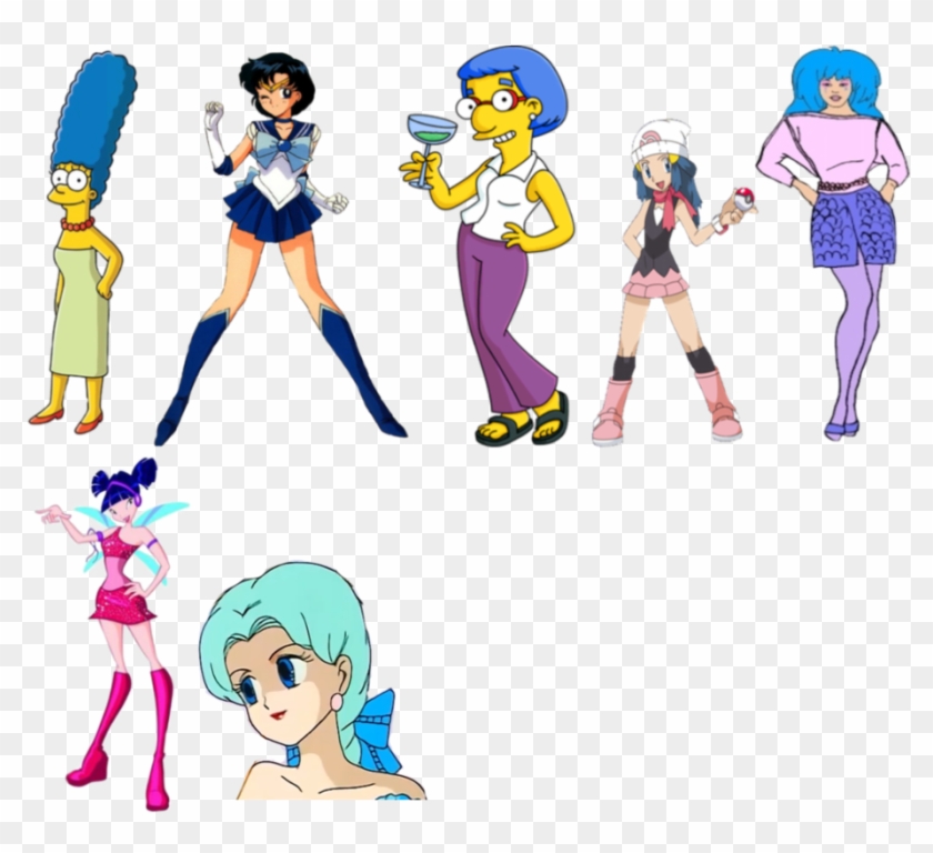 My Favorite Blue Haired Characters By Darthranner83 - Sailor Moon Sailor  Merkur Cosplay Costume - Free Transparent PNG Clipart Images Download