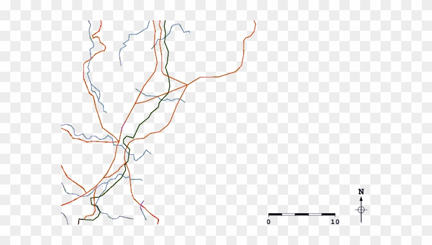 Roads And Rivers Around Lakes Beach - Diagram #846931