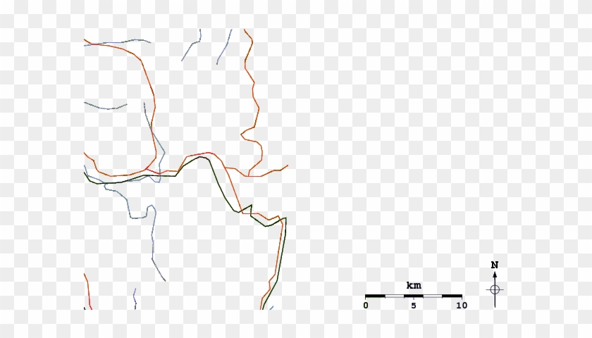 Roads And Rivers Around Waihi Beach - Line Art #847008