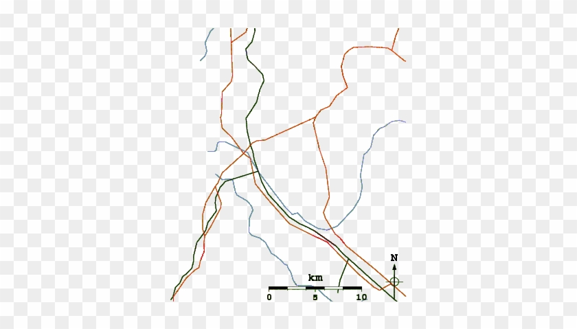 Roads And Rivers Around Marina State Beach - Map #847019