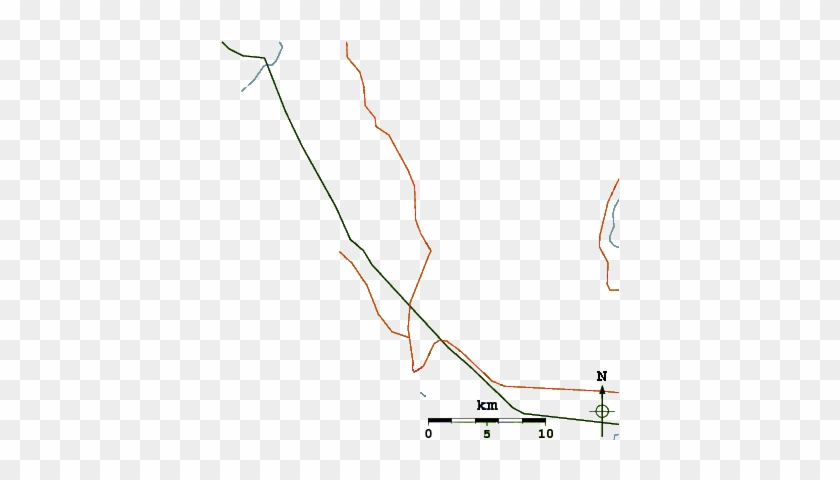 Roads And Rivers Around Camaron Beach - Diagram #847042