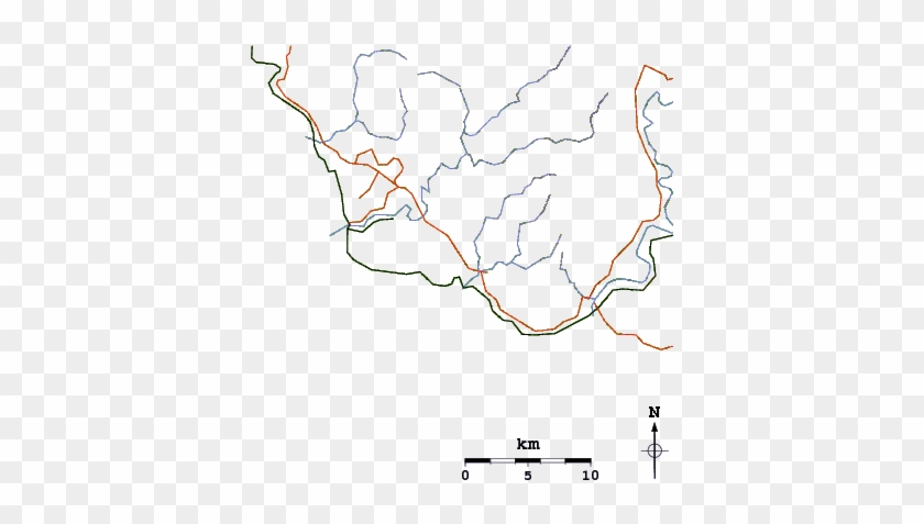 Roads And Rivers Around Natadola Beach - Atlas #847067