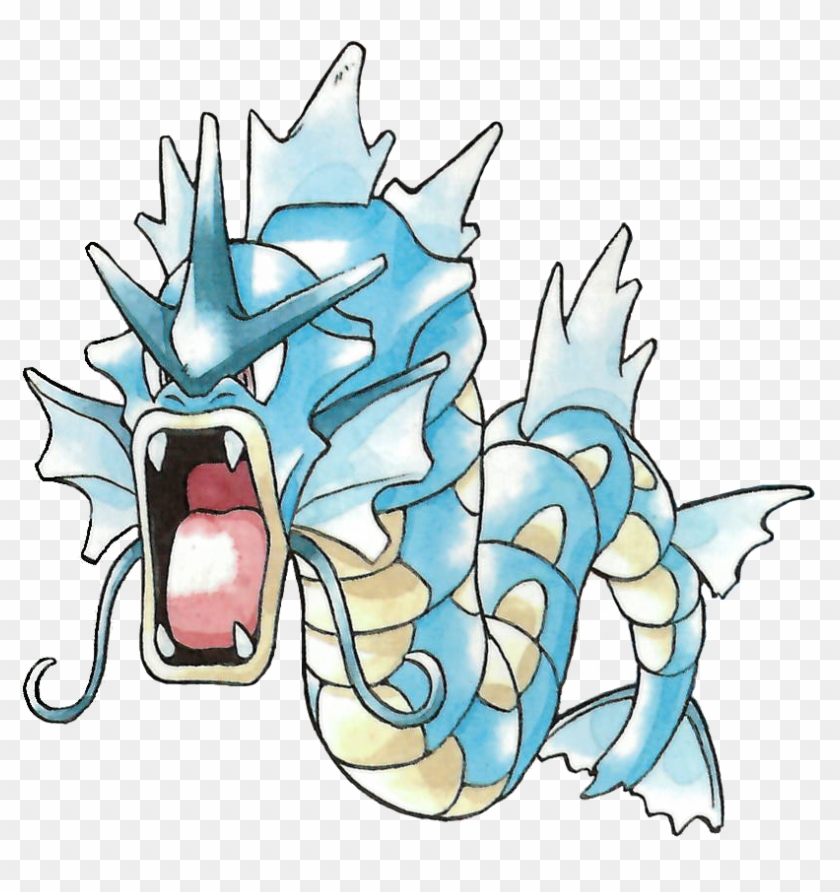 Gyarados Pokémon Red And Green Official Art Render - Gyarados Pokemon Red And Blue #847091