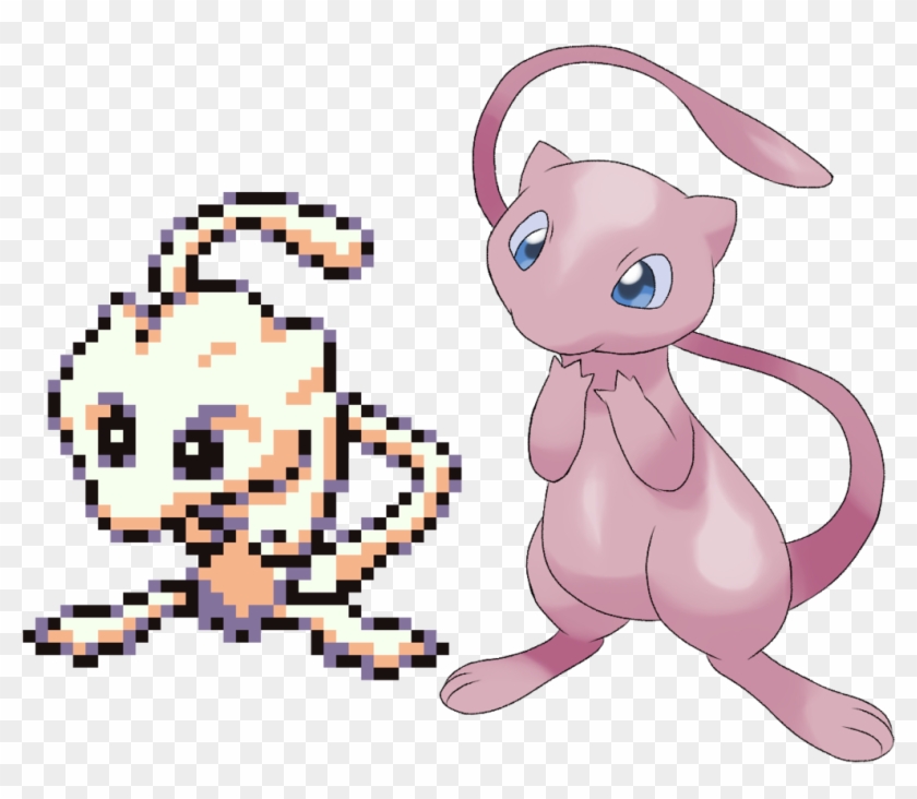 Fullmetal0thunder Mew Redrawn From The Sprite By Fullmetal0thunder - Weird Mew Sprite #847231